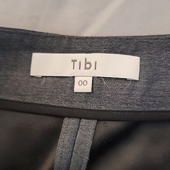 TIBI Womens Asymmetrical Drape Skirt In Dark Heather Gray - Picture 11 of 13